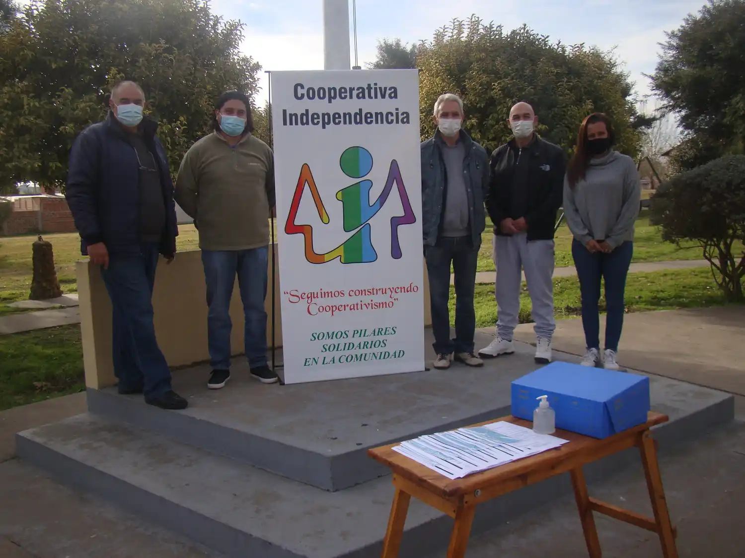 Celebraron el Día Internacional de las Cooperativas concientizando sobre la Covid-19 y el uso de barbijos