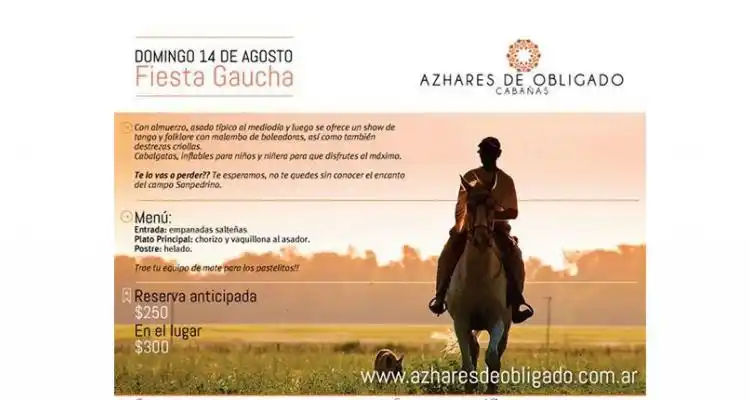 Día de campo y vaquillona en Obligado