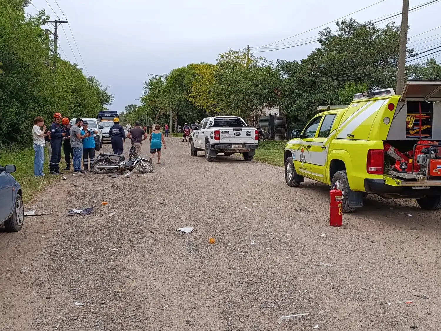 La motociclista resultó lesionada. Foto: BVVT