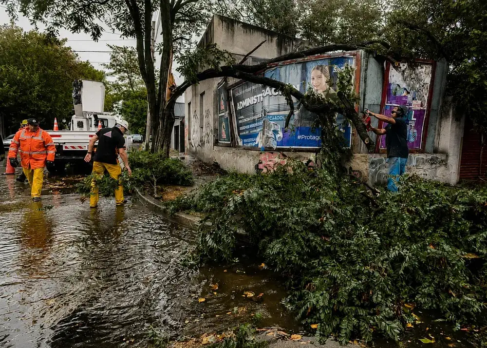 Consecuencias del temporal en Mar del Plata.