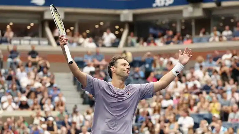 Horacio Zeballos celebrando el triunfo en el US Open.