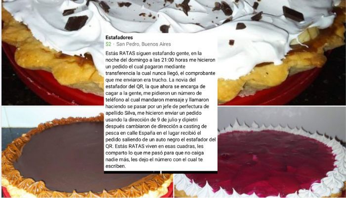 Estafador QR: hizo un pedido de tartas dulces con envío, nunca llegó la plata y sigue con el fraude virtual
