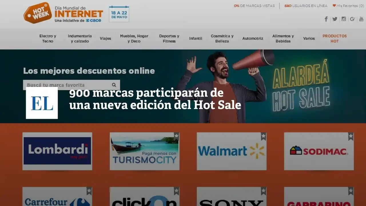 Unas 900 marcas participan de una nueva edición del Hot Sale