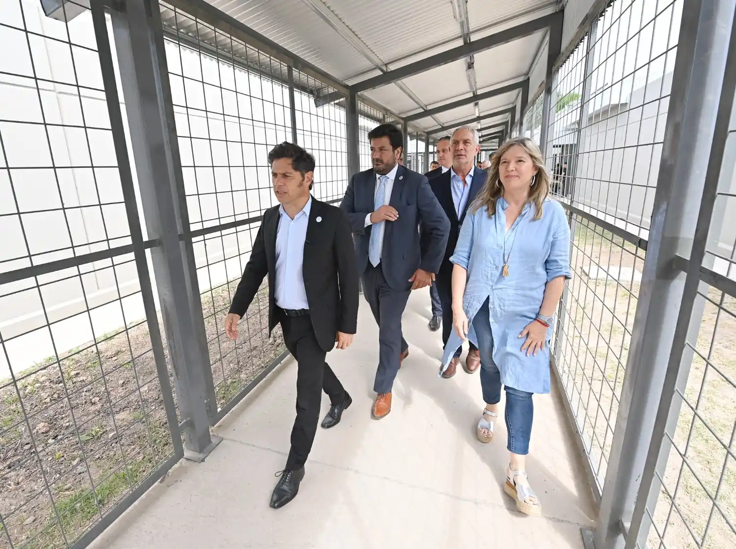 Los funcionarios recorrieron las obras de ampliación en la UP.
