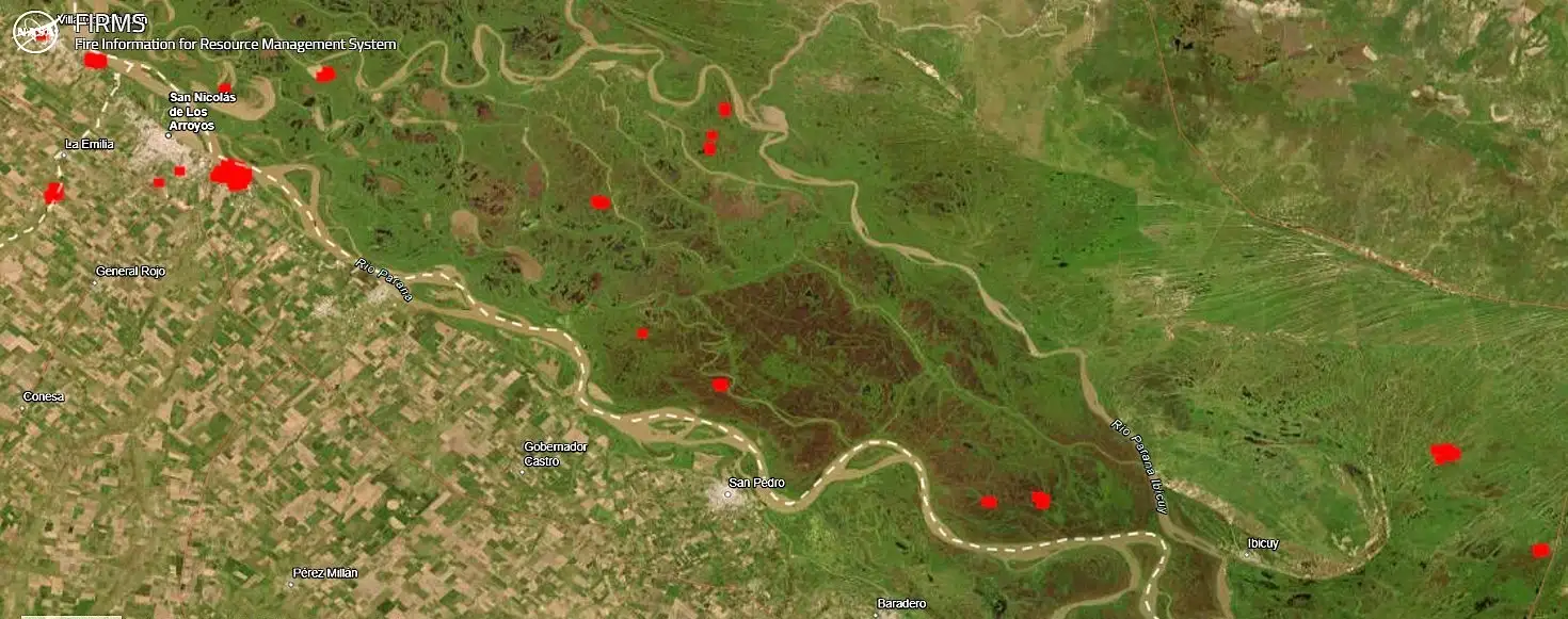 Incendios islas Lechiguanas 260128