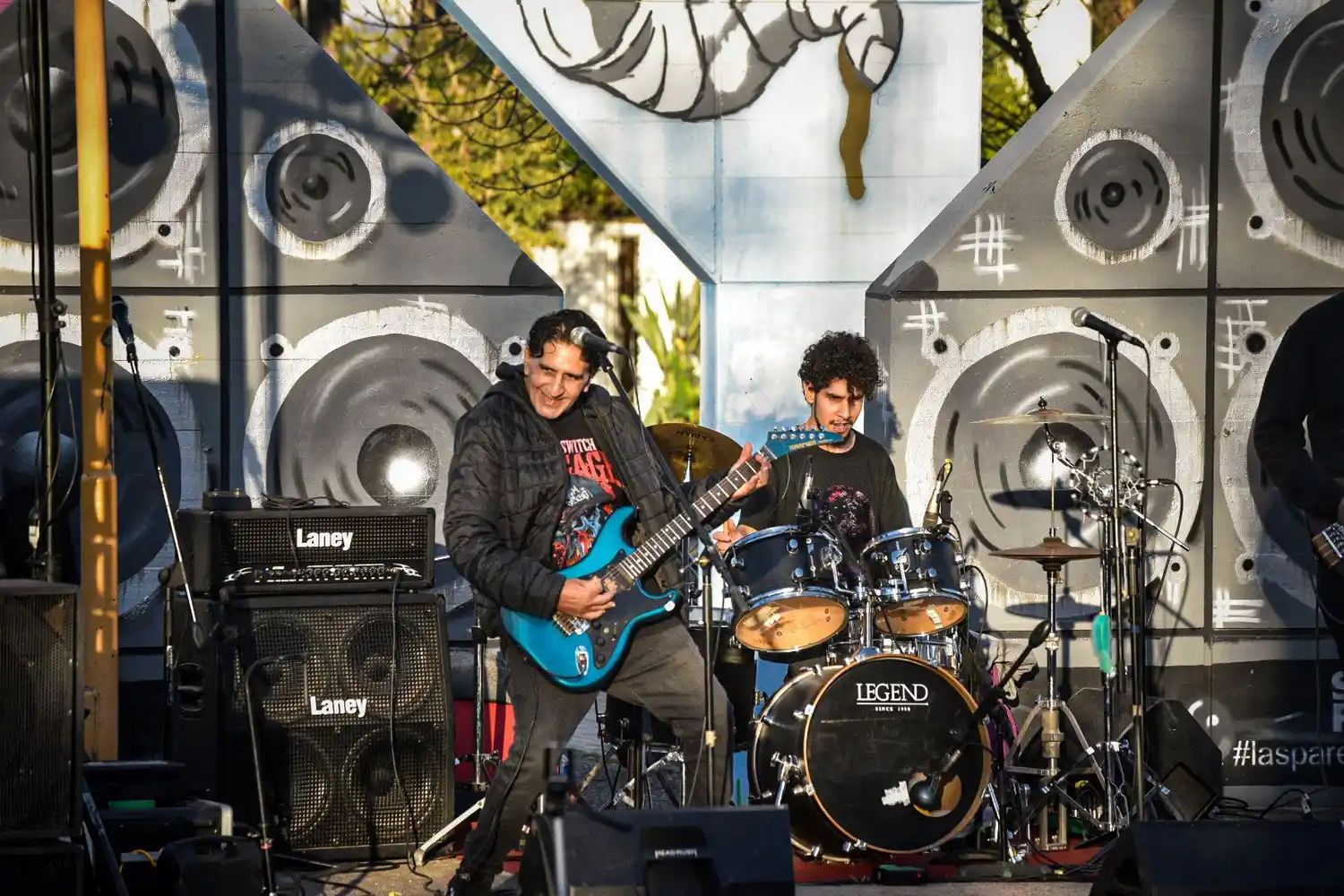 Una de las bandas en vivo durante la última edición de Llenate el Mate de Rock, el domingo pasado.