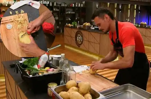 No puede ser verdad: Christian Sancho demostró que no sabe pelar papas y llovieron las burlas en redes