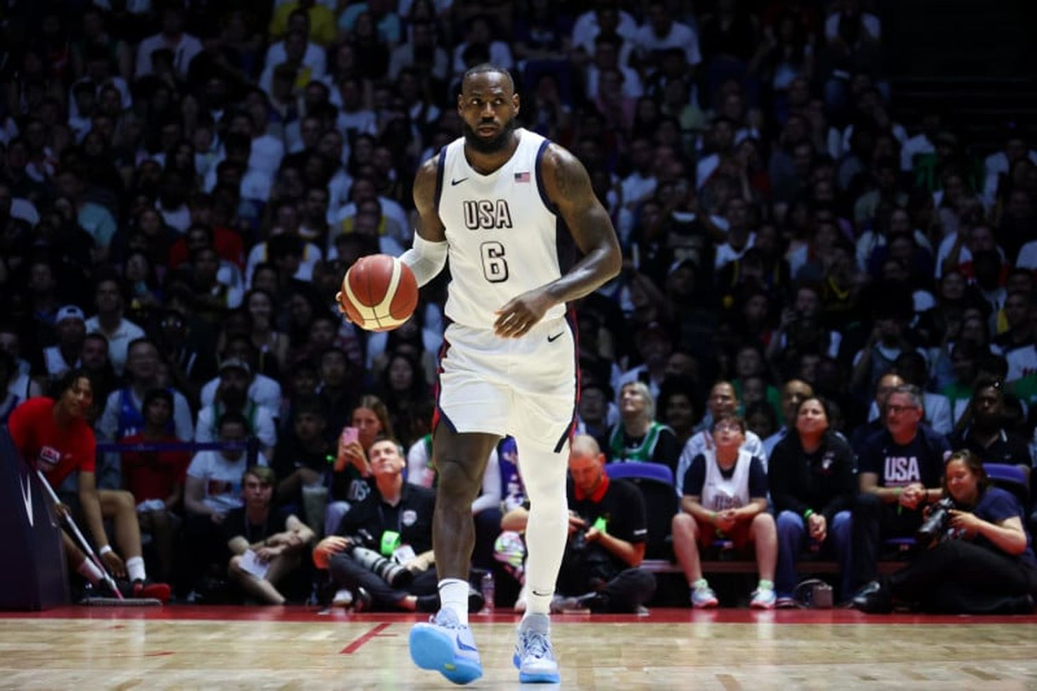 LeBron James Hyped as Team USA's 'Alpha' After Close Win vs. Germany Before Olympics