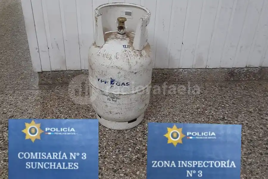 Hallaron una garrafa de gas abandonada en pleno Barrio Lomas del Sur