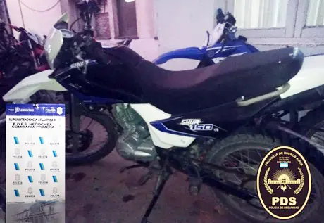Recuperaron una moto robada en un allanamiento policial