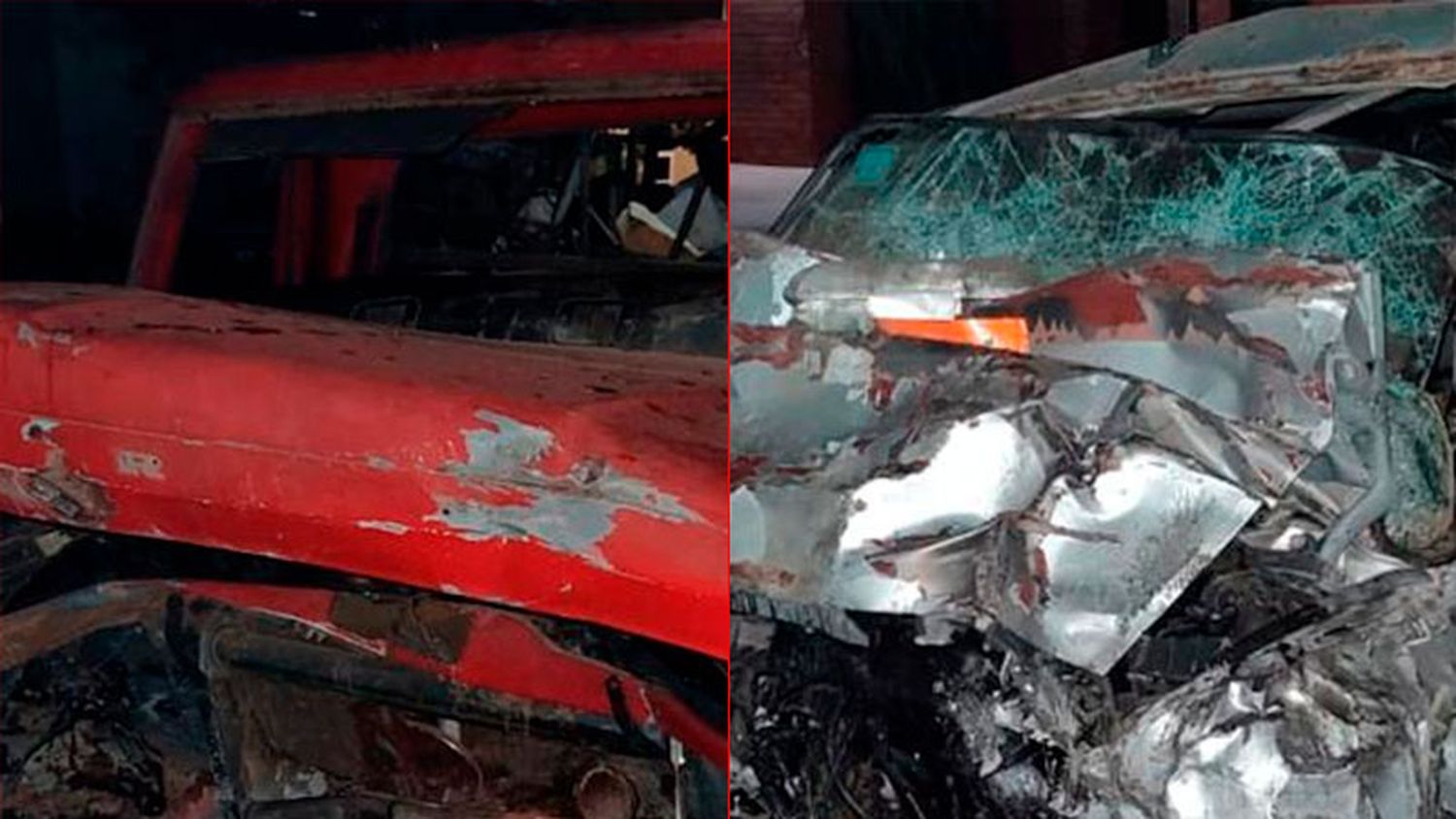 Un muerto y cuatro heridos tras un choque frontal entre un auto y una camioneta