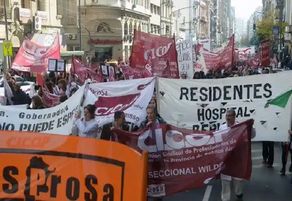 Médicos bonaerenses de Cicop vuelven a parar por 72 horas