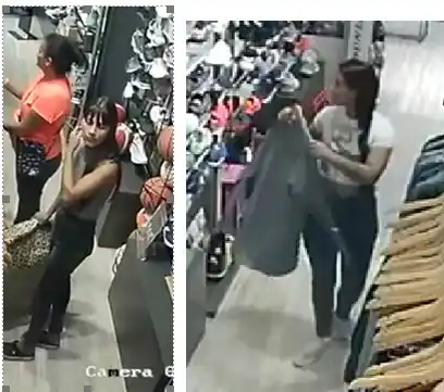 El momento de la sustracción de las prendas de vestir.