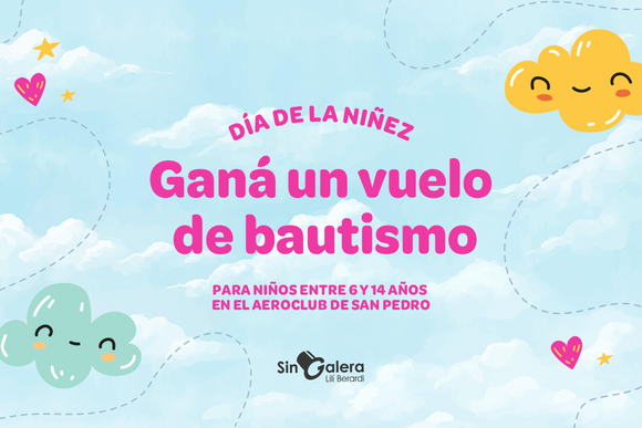 Día de la niñez: el Aeroclub sortea vuelos de bautismo para niños