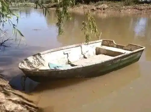 El bote robado por los delincuentes.