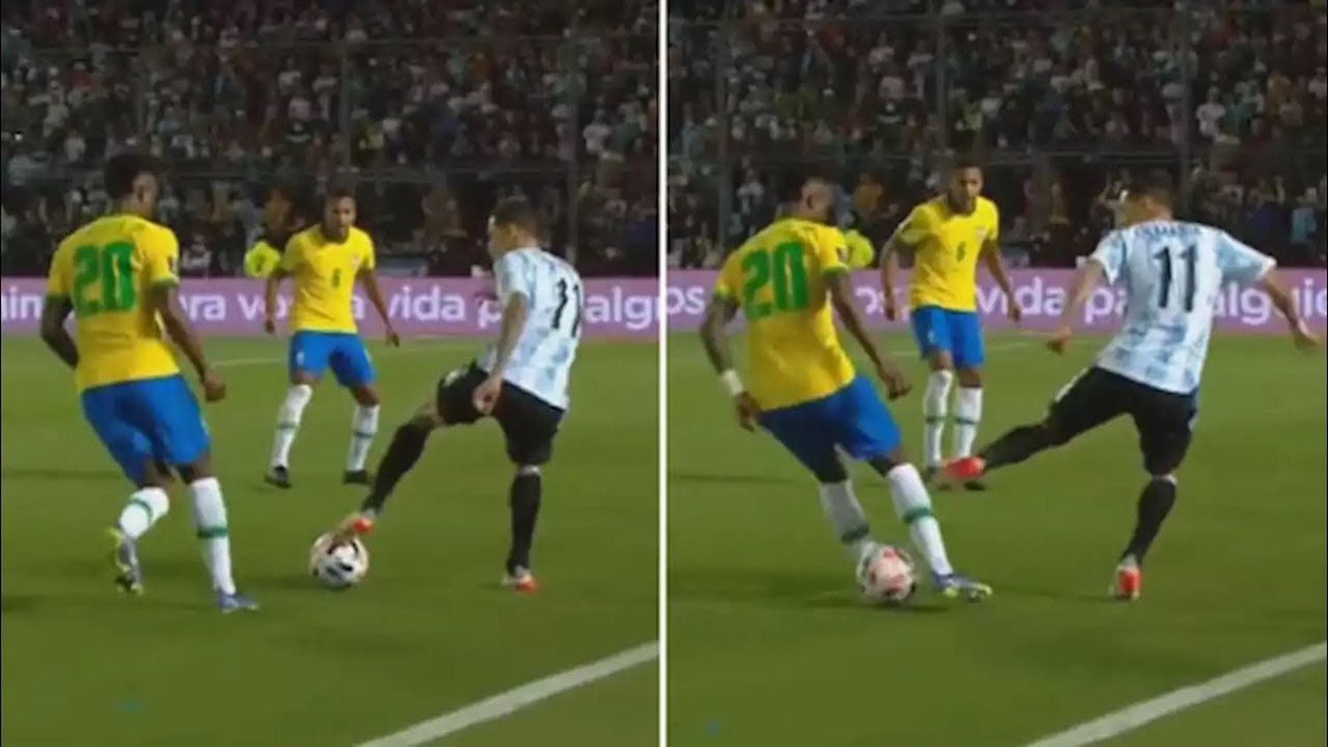 El caño de Di María y la magia de Vinícius Jr., lo más destacado del partido