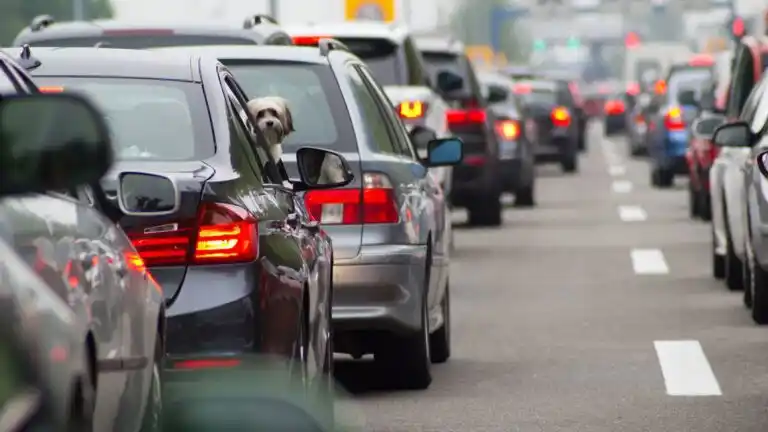cola de autos rutas a la costa