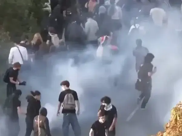 La policía francesa reprimió con gases lacrimógenos a estudiantes