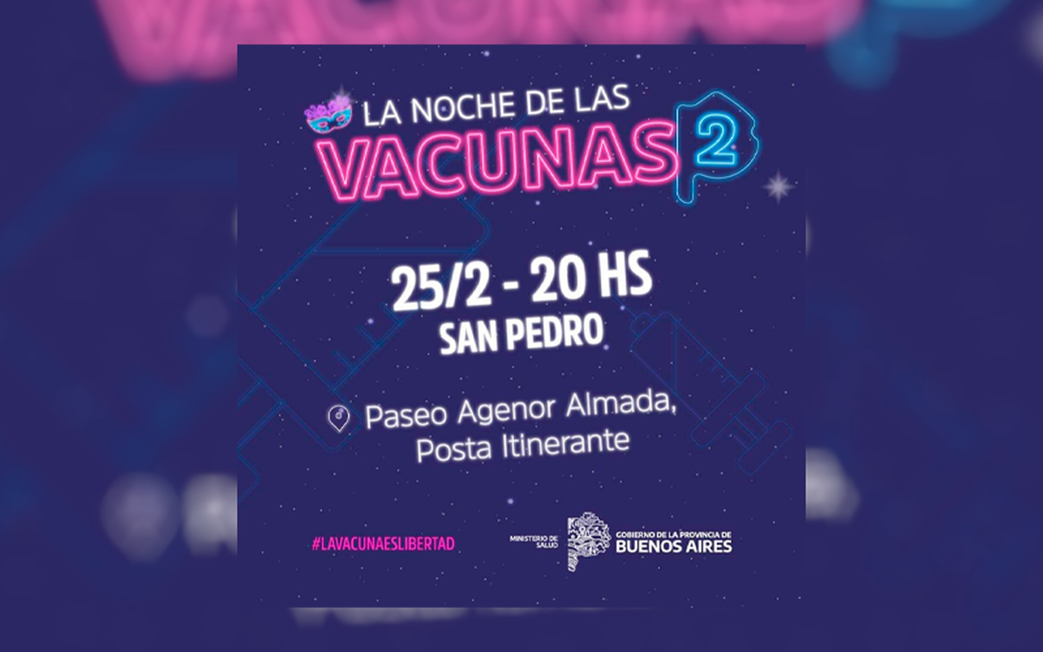 Llega #LaNocheDeLasVacunas2 este 25 de febrero en el Agenor Almada