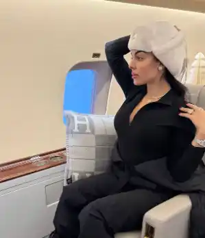 Así son los asientos del Jet privado de la familia Ronaldo.