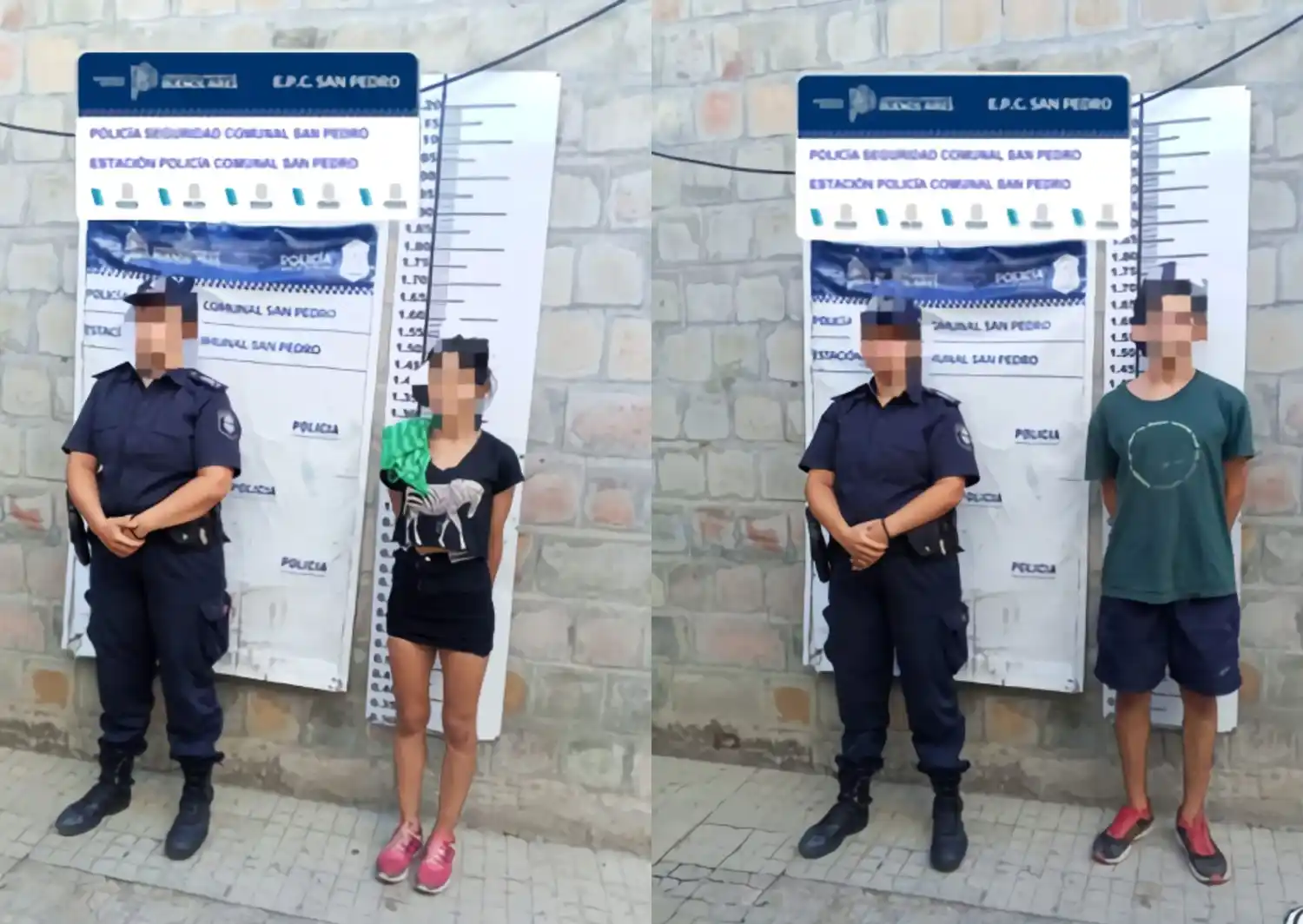 Los aprehendidos fueron trasladados a la Comisaría local.