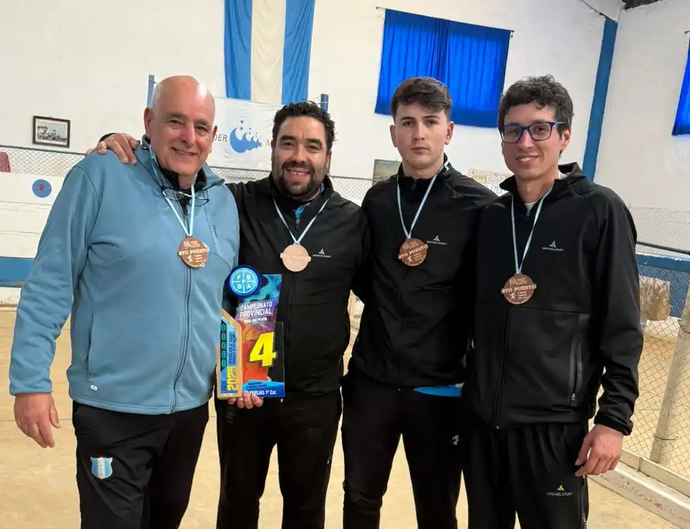 Bochas:Tres Arroyos se quedó con el 4° puesto en el Provincial de Parejas de 1ra Categoría