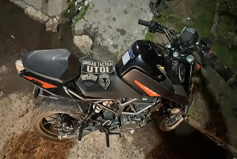 La moto robada en Mercedes recuperada por la UTOI.