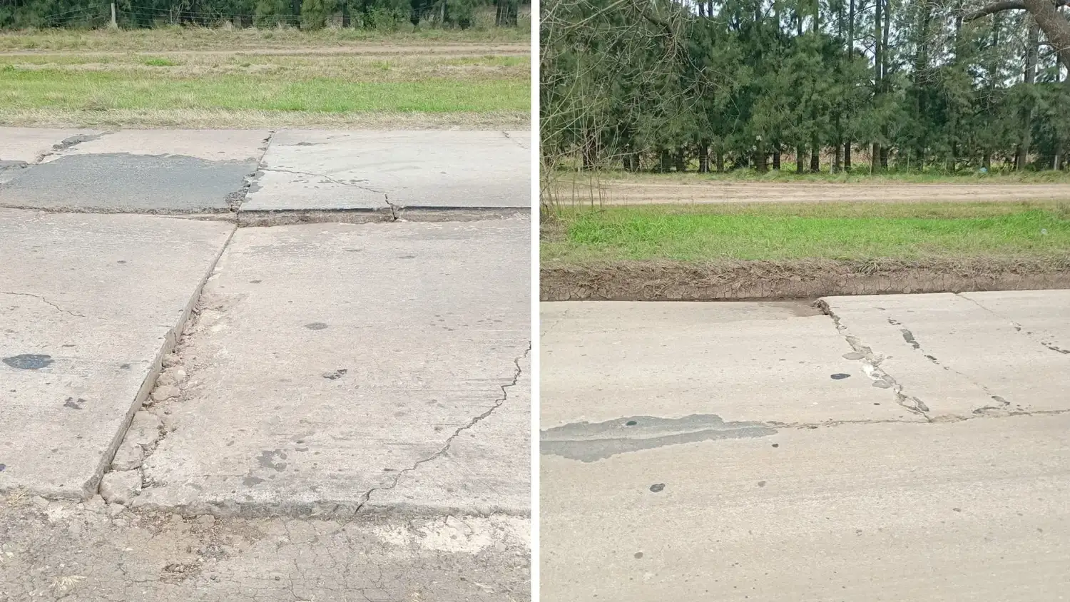 Ruta 191 hormigón baches