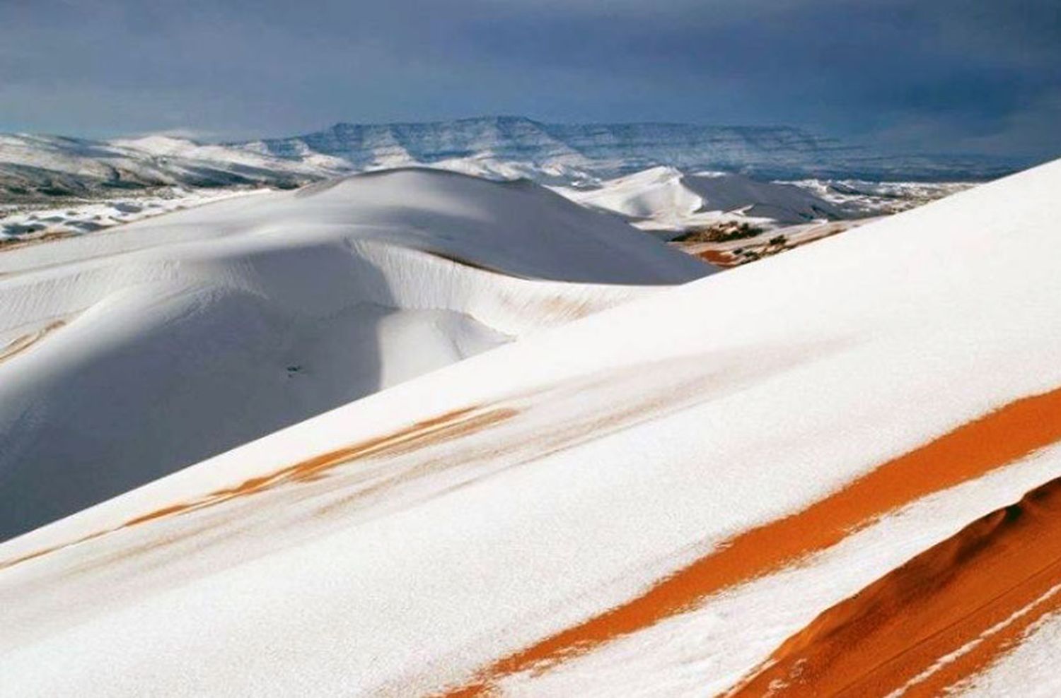 La ola de frío, sin fronteras: nevó en el Sahara