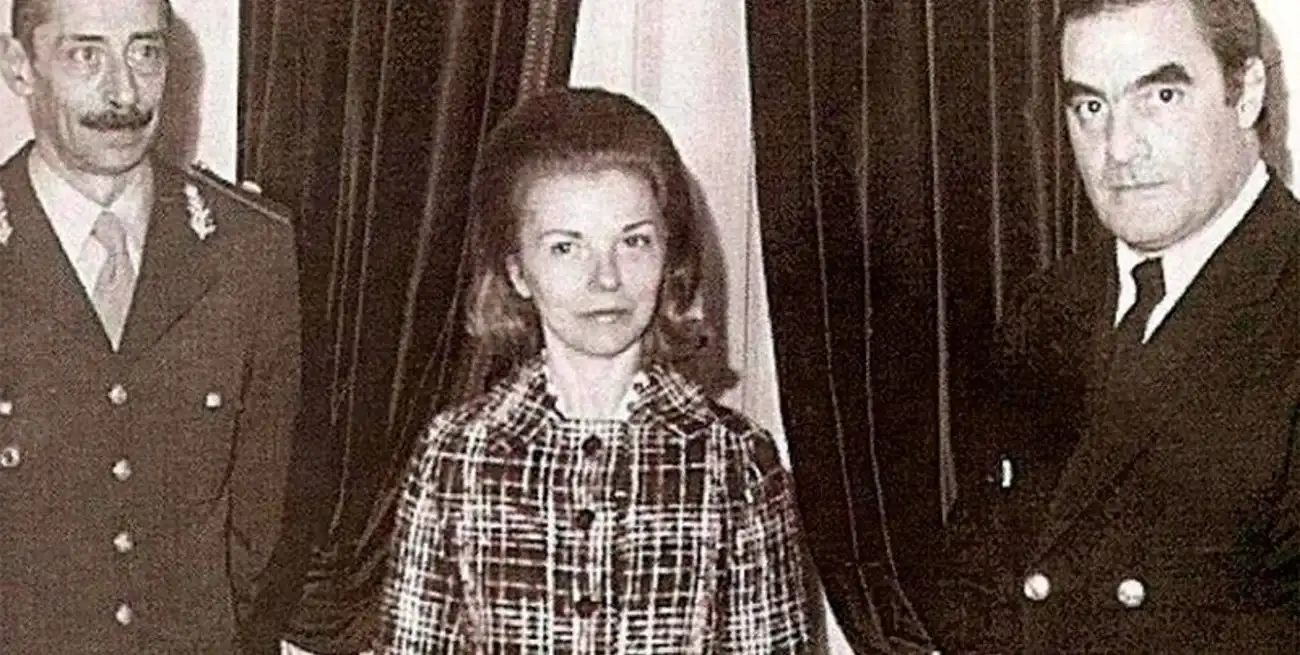 Imagen que reúne a tres protagonistas directos de esta parte terrible y trágica de nuestra historia: Jorge Videla, Isabel Perón y Emilio Massera.