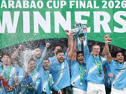 Los festejos del City.
