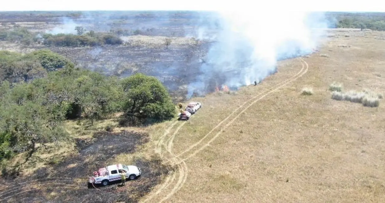 Casi una semana de trabajo demandó a los bomberos extinguir el fuego. Foto: Gentileza Bomberos