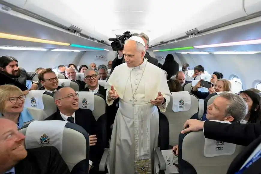 Papa León en su visita a España