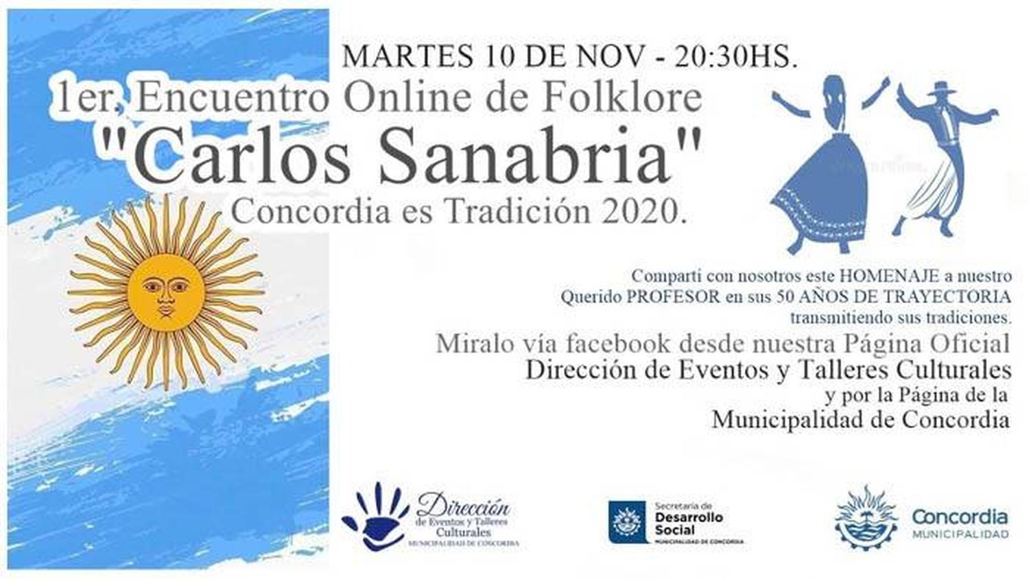 Encuentro folclórico virtual en homenaje a Carlos Sanabria 