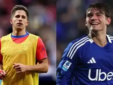 Giuliano Simeone y Nico Paz , de los argentinos que más crecen en valor de mercado.Foto:Getty