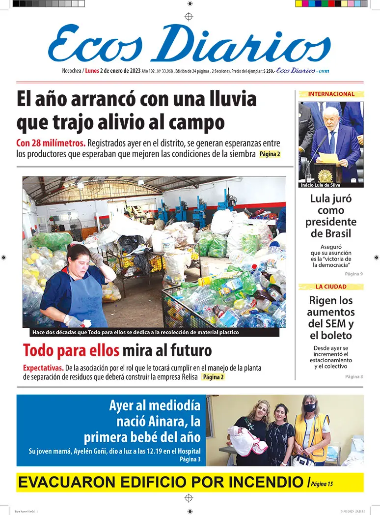 Tapa del 2 de enero 2023
