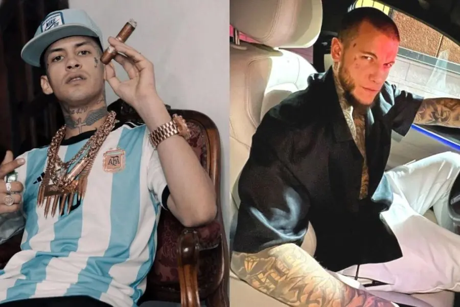 Alex Caniggia criticó a L-Gante por su música y el cantante le contestó: “Si no fuera por tu papá...”