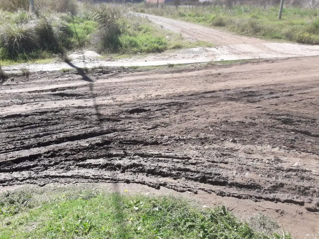 Calles de tierra en mal estado