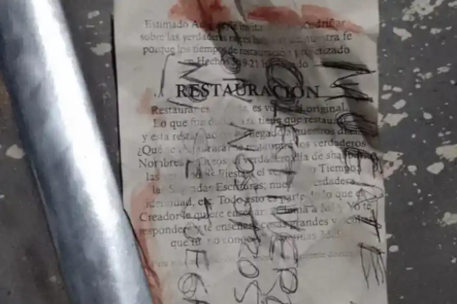 Carta con texto amenazante - Noticias Argentinas