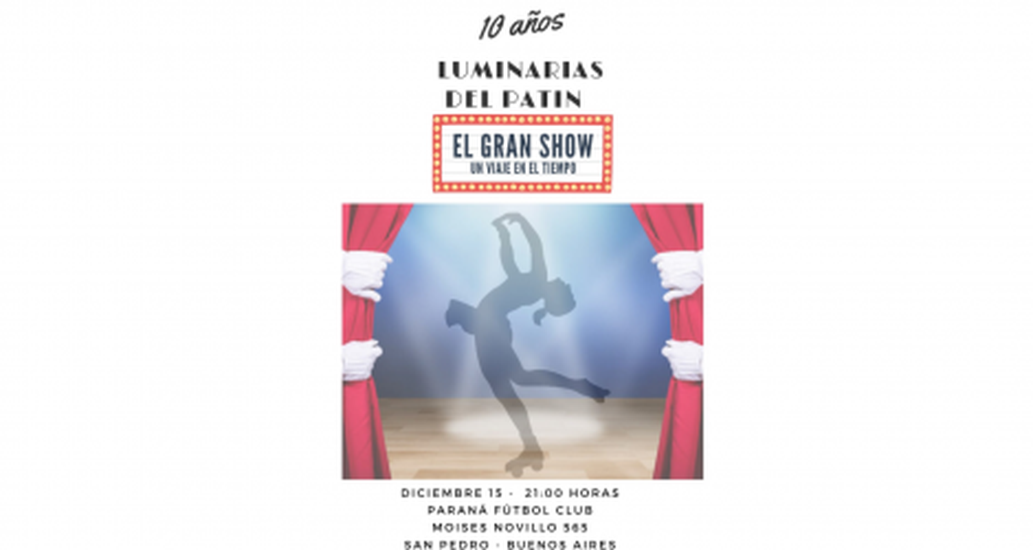 Luminarias del patín de Paraná presentan “Un viaje en el tiempo