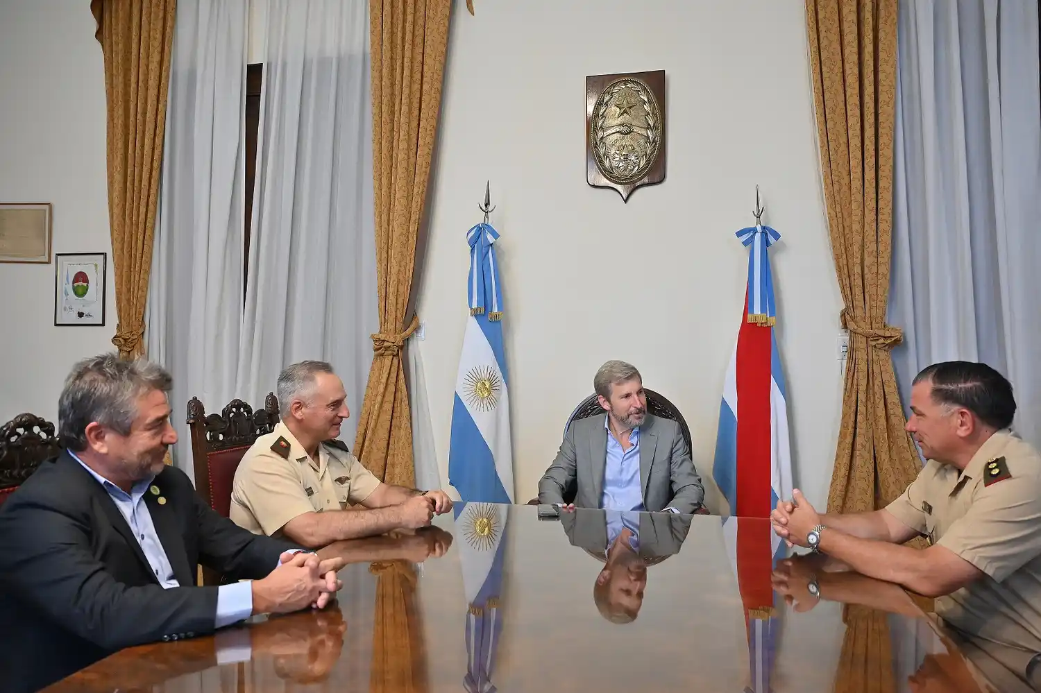 Frigerio recibió al nuevo comandante de la Segunda Brigada Blindada