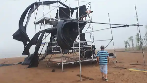 Por la tormenta suspendieron la primera fecha de la Fiesta de la Playa