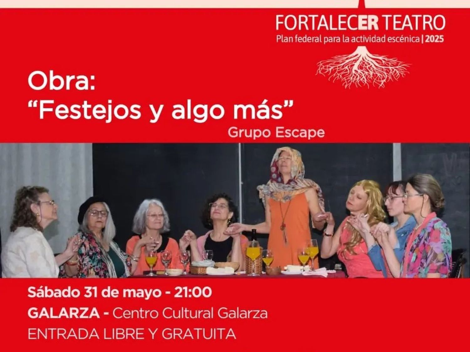 Galarza se prepara para una noche de teatro con “Festejos y algo más”