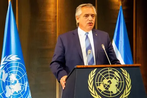 Alberto Fernández expone en la Asamblea General de la ONU