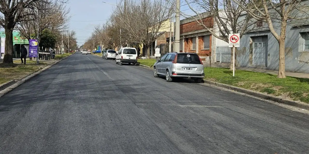 Quedó habilitado el acceso norte de Crespo tras la repavimentación de calle 9 de Julio