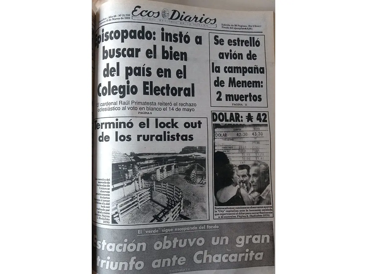 Jueves 16 de marzo de 1989