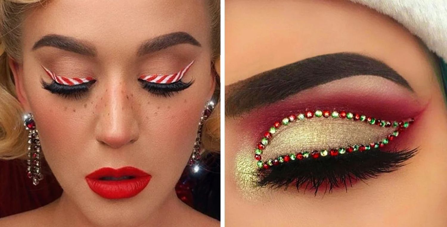 Ideas fáciles de maquillaje para festejar Navidad