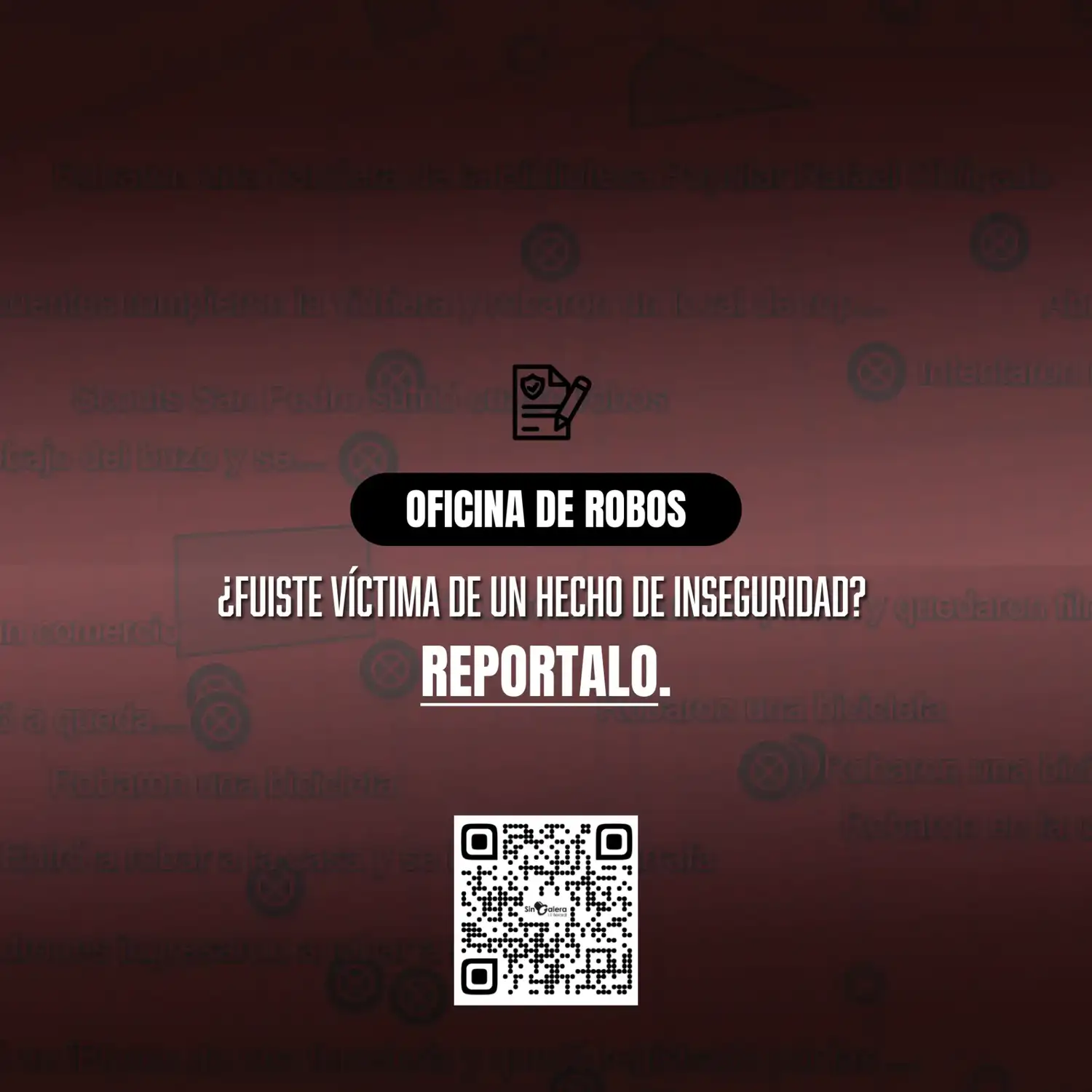 oficina de robos con código qr