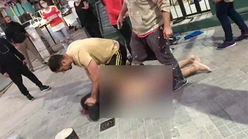 Golpearon y desnudaron a ladrón que le robó a una embarazada