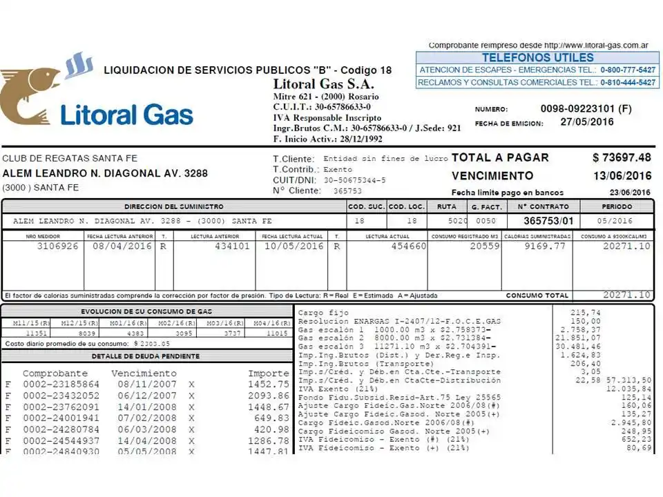 Litoral Gas suspendió la facturación del último bimestre